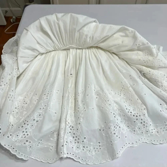 Allsaints Aislyn Broiderie Eyelet White Dress Trendy Size 00 - Picture 16 of 16